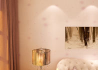 Съемные нутряные обои живущей комнаты с пурпуровым флористическим светом картины - пурпуром