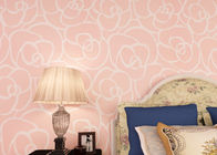 Светло-розовые цветочные современные съемный обои, современные обои для спальни