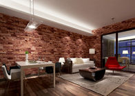Съемные обои влияния кирпича 3Д, заволакивание стены живущей комнаты с размером 0.53*10М
