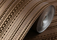 Бумага стены Брауна звукопоглотительная современная с картиной нашивок, собираясь поверхностное покрытие
