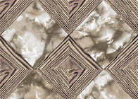 Мрамор диаманта обоев роскошной предпосылки съемный многоразовый и деревянная картина
