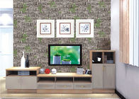 заволакивание стены картины зеленых растений кирпича 3Д современное для предпосылки ТВ