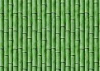 Выбитые бамбуком зеленый цвет/желтый цвет обоев стада бархата Пелабле прочные