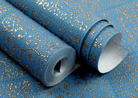 Высокий диапазон синее позолоченное тиснение нетканые материалы бумага современного покрытия стен для гостиной