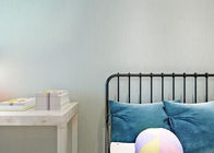 Обои съемного цвета ПВК голубого современные выбитые для комнаты постельных принадлежностей