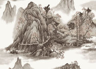 Горы и реки заволакиваний стены китайского стиля современные для предпосылки Софа/ТВ