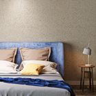 Естественным материальным оформление комнаты обоев особенности спальни текстурированное камнем внутреннее